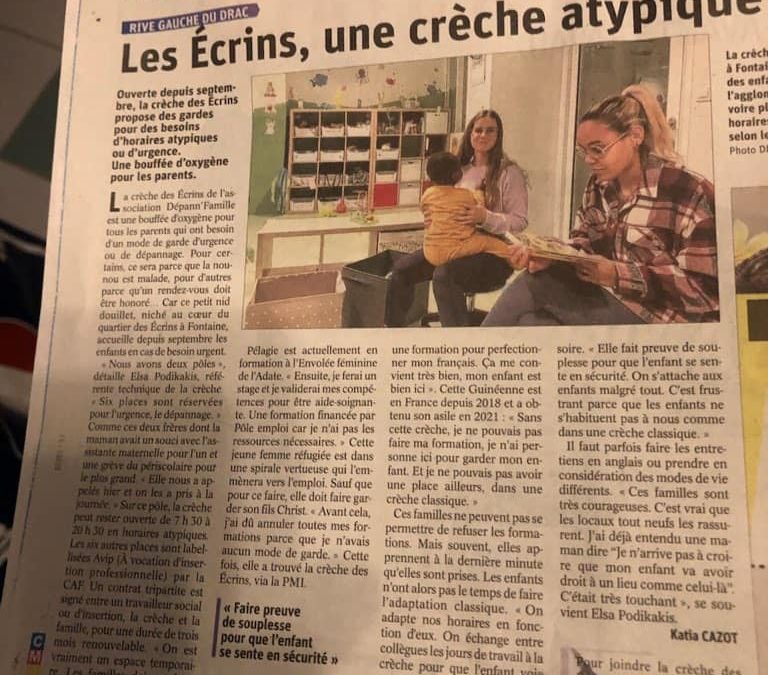 On parle de nous dans le Dauphiné Libéré
